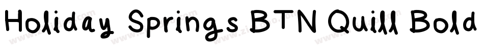 Holiday Springs BTN Quill Bold字体转换